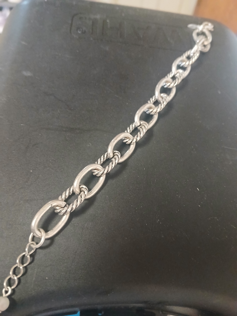 Elegant Silver-Tone Link Bracelet for Women
